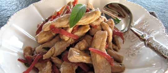 Saltimbocca-Geschnetzeltes an Marsala-Sauce
