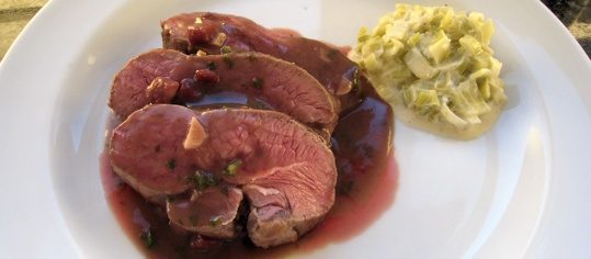 Lamm an Marroni-Sauce