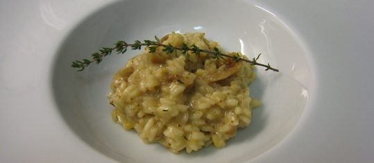 Risotto mit gedörrten Feigen und Gorgonzola