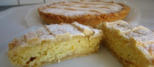 Crostata con mandorle e ricotta