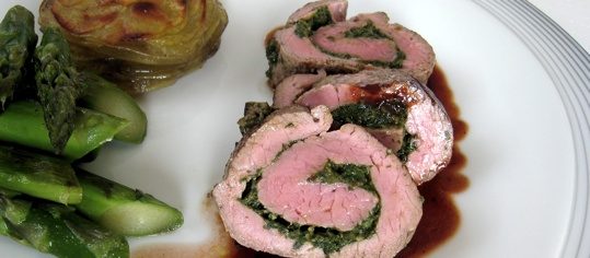 Lammrollen mit Pesto