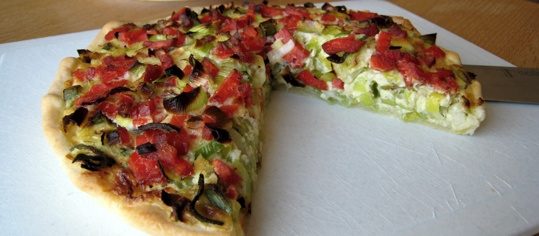 Lauchquiche mit Rauchlachs