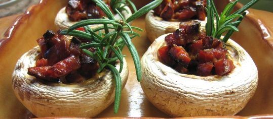 Gefüllte Champignons