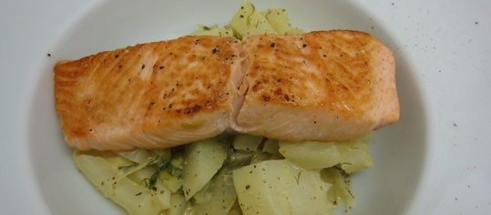Lachs auf Senf-Fenchel