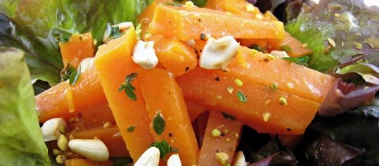 Lauwarmer Kürbissalat