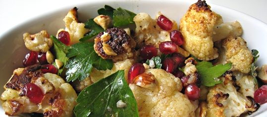 Salat von geröstetem Blumenkohl