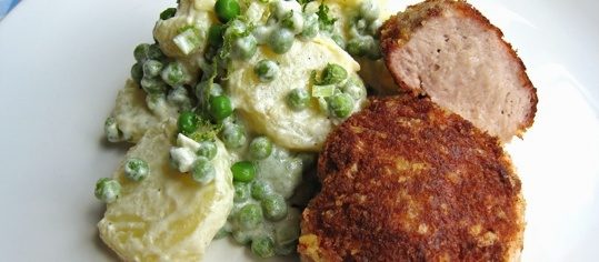 Brättätschli mit Kartoffelsalat an Limettendressing