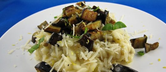 Zitronen-Auberginen-Risotto