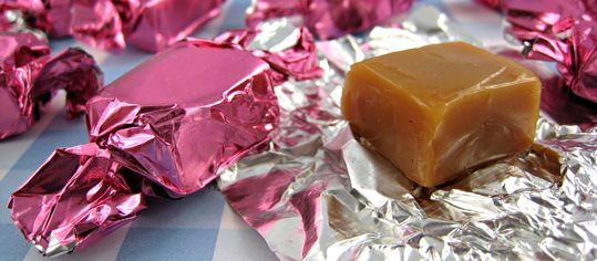 Caramel-Zältli (Bonbons) mit Whisky