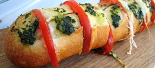 Hot Caprese Baguette