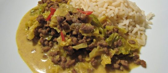 Hackfleisch-Wirz-Curry