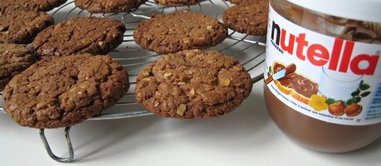 Nutella-Haferflocken-Cookies