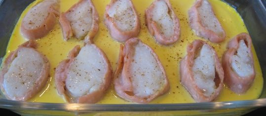 Kabeljau-Rauchlachs-Medaillons mit Safransauce